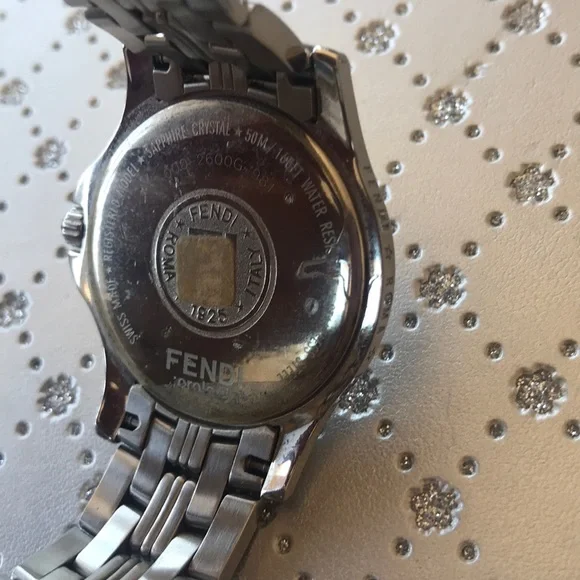 FENDI WATCH men’s stainless steel, crystal watch WORKS